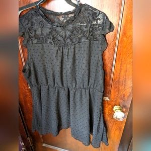 SheIn 3xl swiss dot lace collar shirt.